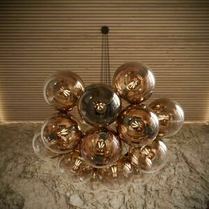 Závesný luster s.luce Orb Cluster, 13 svetiel, dymové sklo, E27 0 Závesný luster s.luce Orb Cluster, 13 svetiel, dymové sklo, E27 small 0
