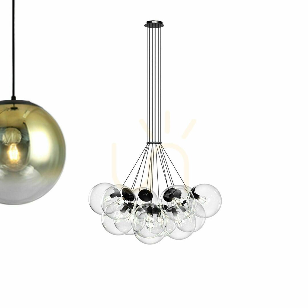 Náhľad Závesný luster s.luce Orb Cluster, 13× E27, dymové sklo Závesný luster s.luce Orb Cluster, 13× E27, dymové sklo