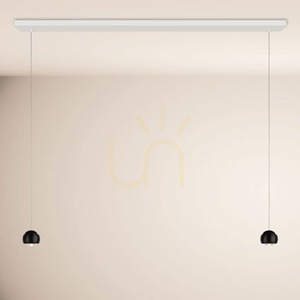 LED závesné svietidlo s.luce Beam, čierne, 160 cm, 16 W, 3000 K, stmievateľné small 3