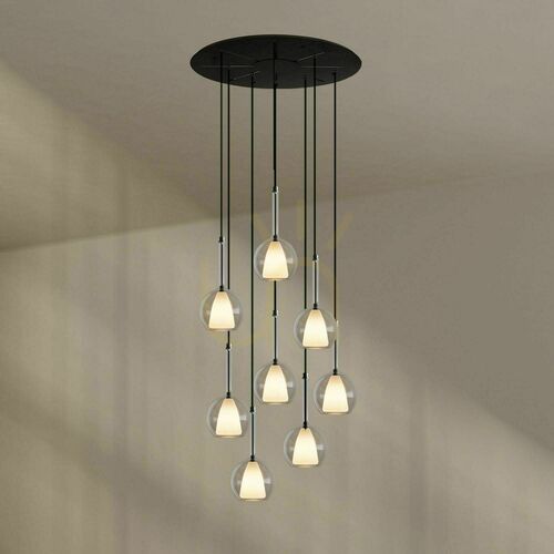 Skontrolujte Závesný luster s.luce Belluna, 8 svetiel, číre sklo, E14, Ø 80 cm