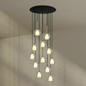 Závesný luster s.luce Belluna, 12 × E14, priehľadné sklo small 1