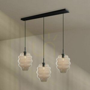Závesné svietidlo s.luce Echos, 3× E27, číre sklo, 120 cm small 11