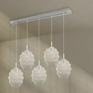 Závesné svietidlo s.luce Echos, hnedé, 5× E27, 160 cm, sklenené tienidlá Ø 25 cm 14 Závesné svietidlo s.luce Echos, hnedé, 5× E27, 160 cm, sklenené tienidlá Ø 25 cm small 14