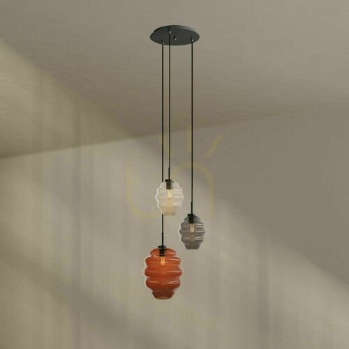Skontrolujte Závesný luster s.luce Echos Gallery, 3× E27, viacfarebný, sklo a kov