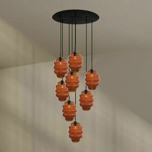 Závesné svietidlo s.luce Echos, 8 × E27, hnedé, sklo a kov 0 Závesné svietidlo s.luce Echos, 8 × E27, hnedé, sklo a kov small 0