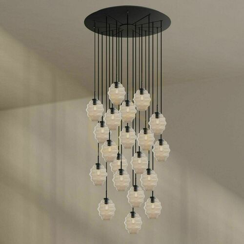 Skontrolujte Závesný luster s.luce Echos, 20 svetiel E27, číre sklo, Ø 120 cm