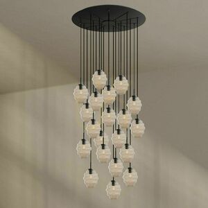 Závesný luster s.luce Echos, 20 svetiel E27, číre sklo, Ø 120 cm 3 Závesný luster s.luce Echos, 20 svetiel E27, číre sklo, Ø 120 cm small 3