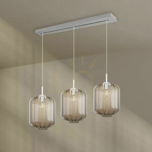 Závesné svietidlo s.luce Velo, 3× E27, číre sklo, Ø 25 cm, stropná lišta 120 cm small 10