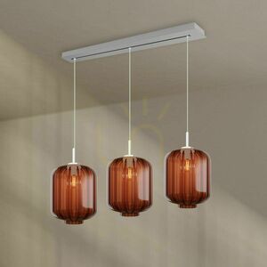 Závesné svietidlo s.luce Velo, 3× E27, číre sklo, Ø 25 cm, stropná lišta 120 cm small 8