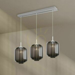 Závesné svietidlo s.luce Velo, 3× E27, dymové sklo, Ø 25 cm small 1