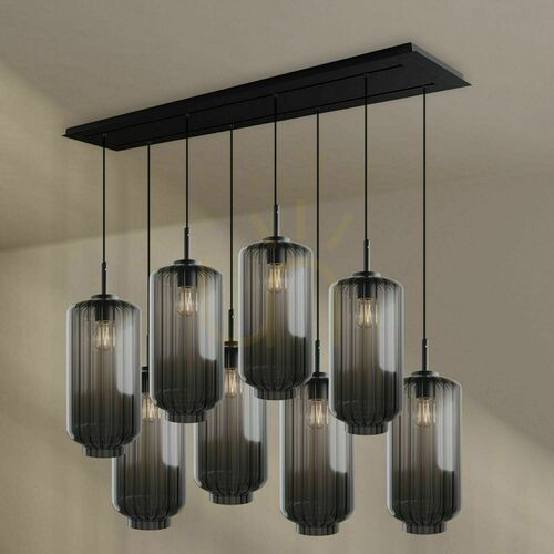Skontrolujte Závesné svietidlo s.luce Velo, 8× E27, dymové sklo, 160 cm, 2 rady