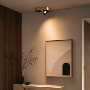 Stropné LED bodové svietidlo s.luce Santa Duo, zlaté, otočné, stmievateľné, 22 W, 2700 K small 2