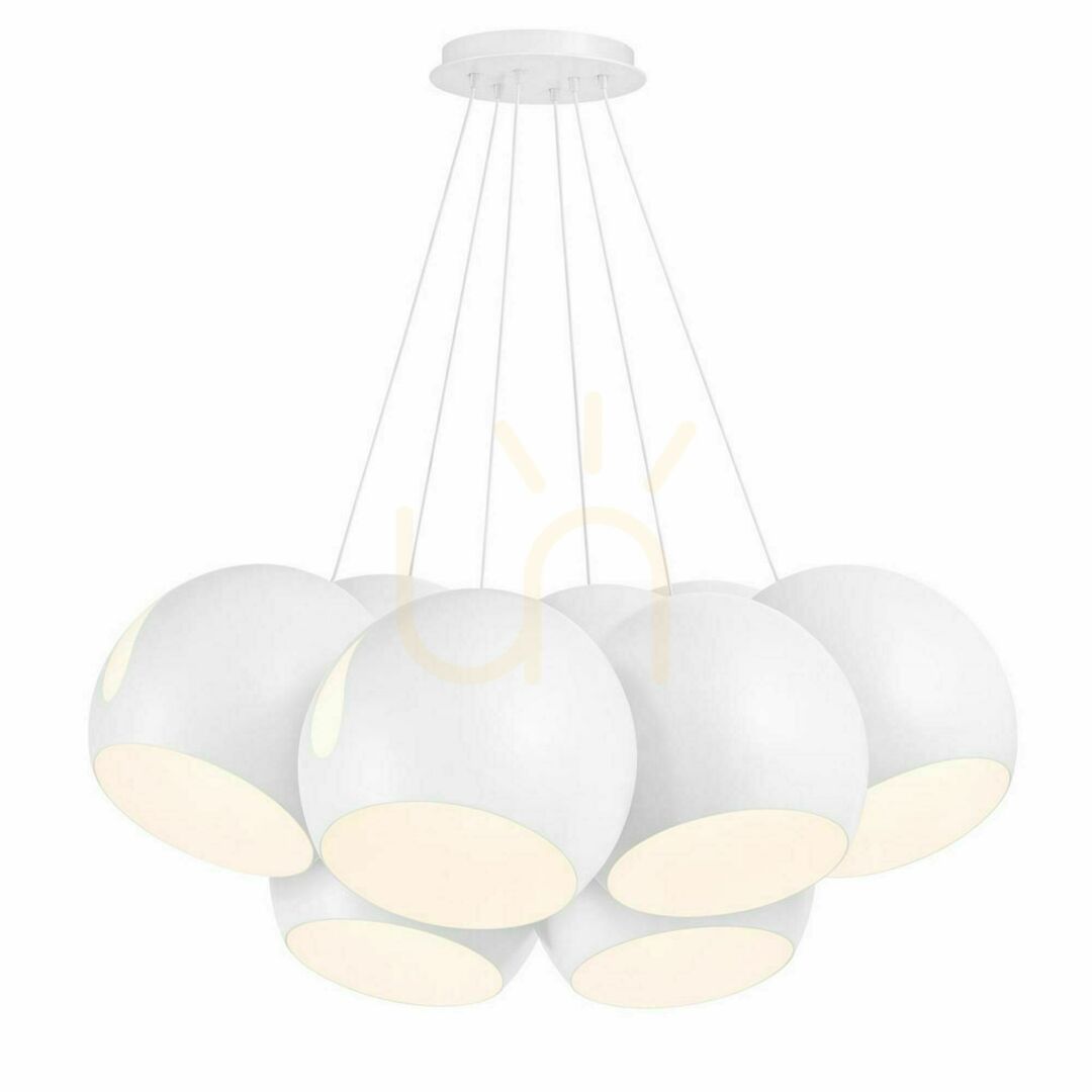 Displej Závesné svietidlo s.luce Ball, biele, 7-svetelné, E27, Ø 30 cm Závesné svietidlo s.luce Ball, biele, 7-svetelné, E27, Ø 30 cm