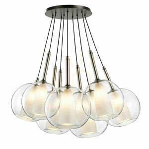 Závesné svietidlo s.luce Belluna Cluster, priehľadné sklo, 7× E27 small 3