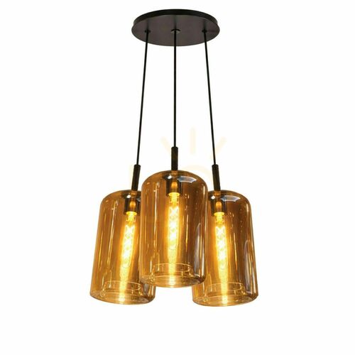 Skontrolujte Závesné svietidlo s.luce Cruet Cluster, číre sklo, 3× E27, tienidlá Ø 17 cm