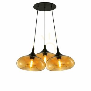 Sklenené závesné svietidlo s.luce Cruet Cluster, 3× E27, Ø 28 cm, viacfarebné small 1