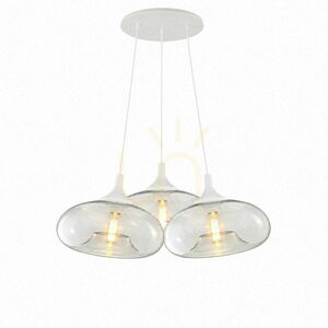 Sklenené závesné svietidlo s.luce Cruet Cluster, 3× E27, Ø 28 cm, viacfarebné small 10