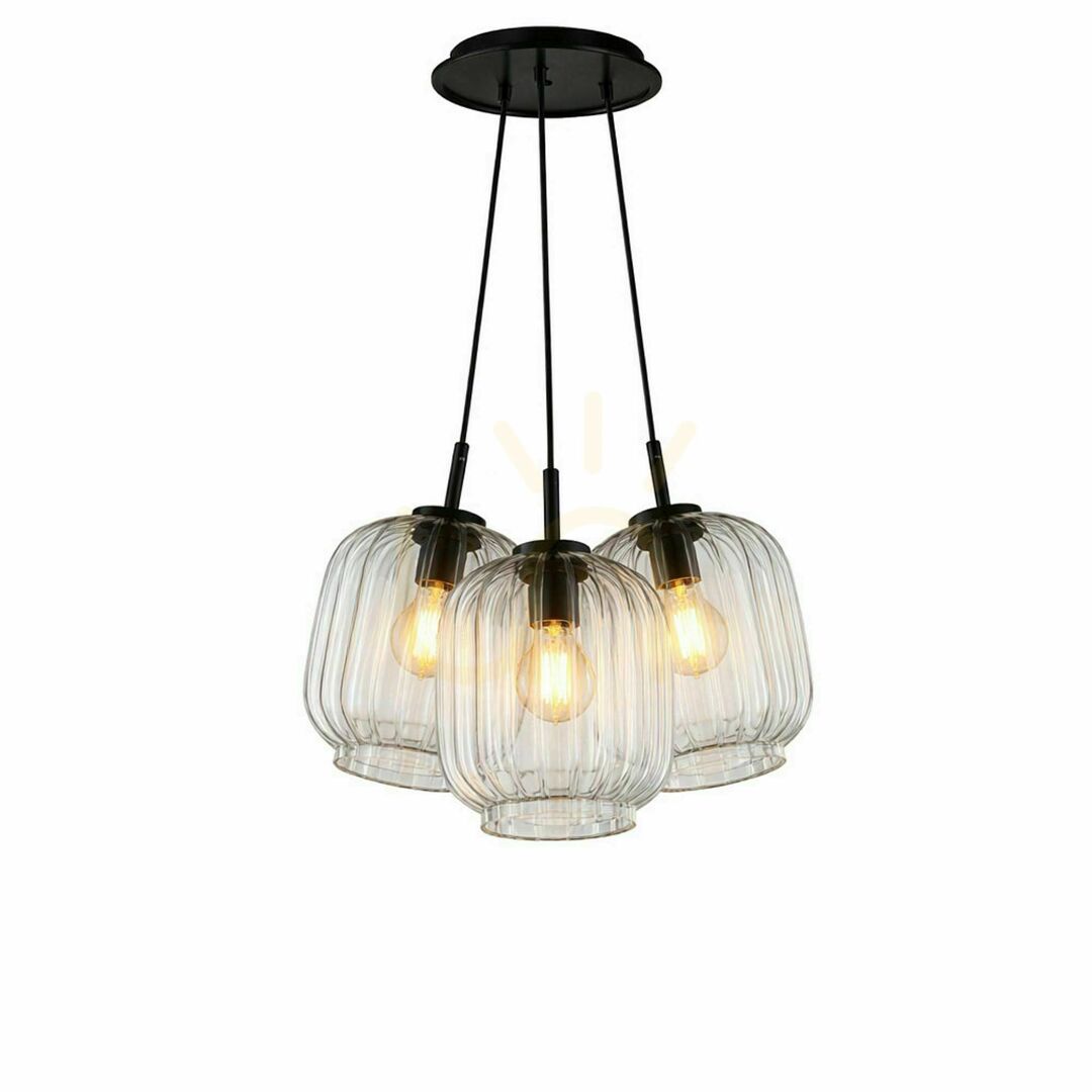 Šou Sklenené závesné svietidlo s.luce Velo Cluster, viacfarebné, 3× E27, tienidlá Ø 20 cm Sklenené závesné svietidlo s.luce Velo Cluster, viacfarebné, 3× E27, tienidlá Ø 20 cm