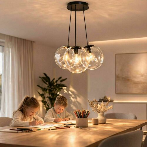 Skontrolujte Závesný luster s.luce Orb, zlatý, sklo a kov, 3× E27, tienidlá Ø 20 cm
