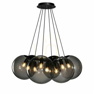 Závesné svietidlo s.luce Orb Cluster, 7 × E27, dymové sklo, Ø 20 cm small 5