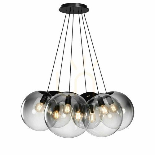 Skontrolujte Závesné svietidlo s.luce Orb Cluster, 7 × E27, dymové sklo, Ø 20 cm