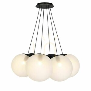 Závesné svietidlo s.luce Orb Cluster, biele sklenené, 7× E27, Ø 20 cm small 7