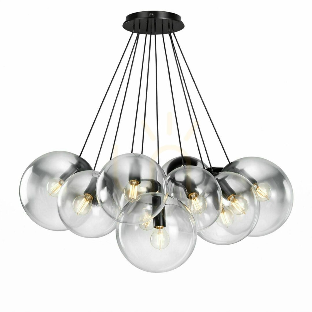 Skontrolujte Závesný luster s.luce Orb, medený, 13 × E27, sklenené gule Ø 20 cm Závesný luster s.luce Orb, medený, 13 × E27, sklenené gule Ø 20 cm