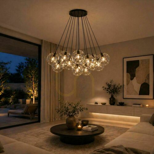 Skontrolujte Závesné svietidlo s.luce Orb, 13 × E27, číre sklo, Ø 80 cm