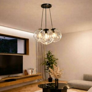 Závesné svietidlo s.luce Orb Cluster, číre sklo, 3× E27, 3× Ø 30 cm 1 Závesné svietidlo s.luce Orb Cluster, číre sklo, 3× E27, 3× Ø 30 cm small 1