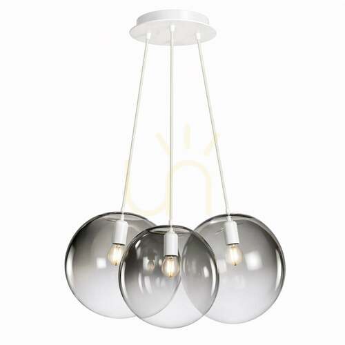 Skontrolujte Závesné svietidlo s.luce Orb Cluster, dymové sklo, 3× E27, 3× Ø 30 cm