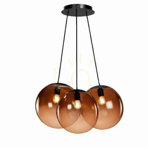 Skontrolujte Závesné svietidlo s.luce Orb Cluster, hnedé sklo, 3× E27, 3× Ø 30 cm