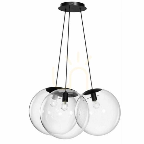 Skontrolujte Sklenené závesné svietidlo s.luce Orb Cluster, priehľadné, 3× E27, tienidlá Ø 40 cm