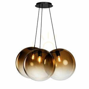 Závesné svietidlo s.luce Orb Cluster, medené, sklenené, 3× E27, 3× Ø 40 cm small 5