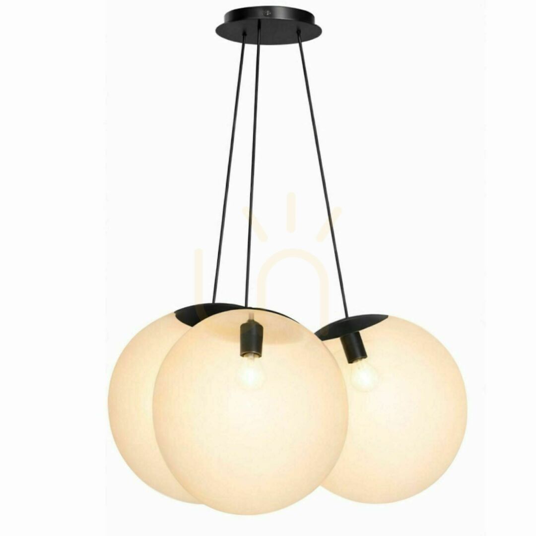 Displej Závesné svietidlo s.luce Orb, biele sklenené, 3× E27, Ø 50 cm Závesné svietidlo s.luce Orb, biele sklenené, 3× E27, Ø 50 cm