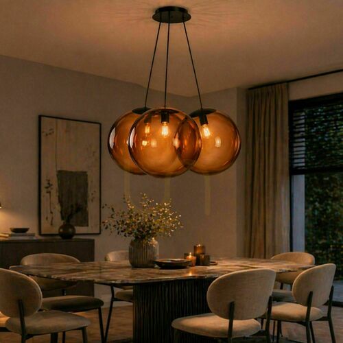 Skontrolujte Závesné svietidlo s.luce Orb, biele sklenené, 3× E27, Ø 50 cm