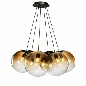 Závesné svietidlo s.luce Orb Cluster, medené, 7 × E27, sklenené tienidlá Ø 30 cm 5 Závesné svietidlo s.luce Orb Cluster, medené, 7 × E27, sklenené tienidlá Ø 30 cm small 5