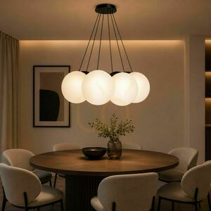 Závesné svietidlo s.luce Orb Cluster, 7 × E27, hnedé sklo, tienidlá Ø 30 cm 3 Závesné svietidlo s.luce Orb Cluster, 7 × E27, hnedé sklo, tienidlá Ø 30 cm small 3