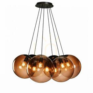 Závesné svietidlo s.luce Orb Cluster, medené, 7 × E27, sklenené tienidlá Ø 30 cm 6 Závesné svietidlo s.luce Orb Cluster, medené, 7 × E27, sklenené tienidlá Ø 30 cm small 6