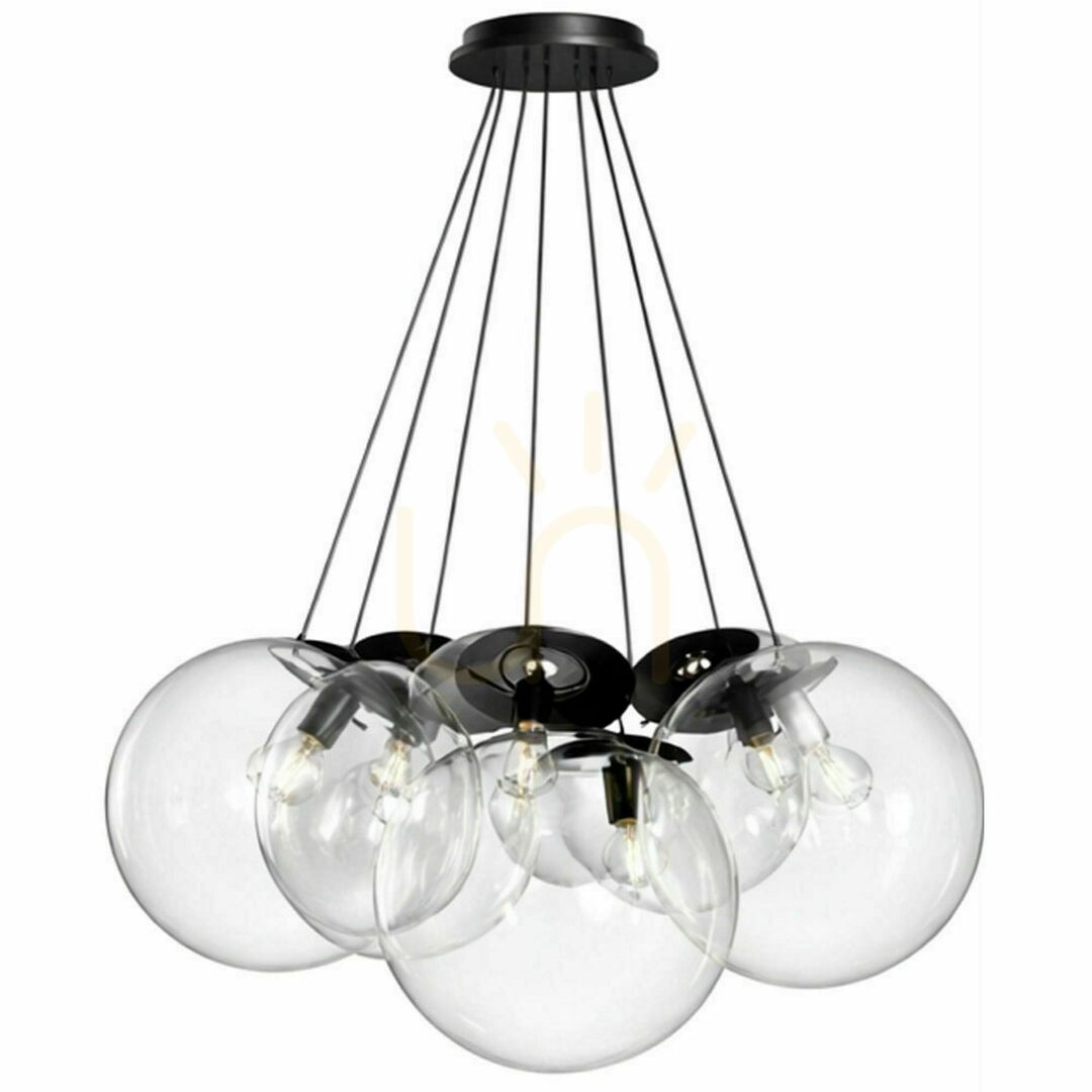 Šou Závesné svietidlo s.luce Orb Cluster, medené, 7 × E27, 7 × Ø 40 cm Závesné svietidlo s.luce Orb Cluster, medené, 7 × E27, 7 × Ø 40 cm