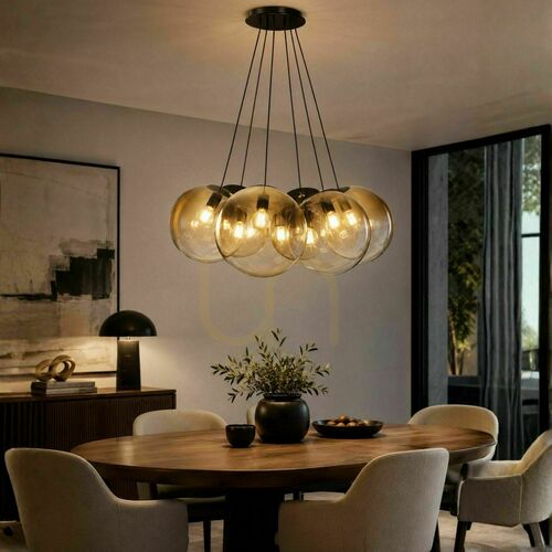 Skontrolujte Závesné svietidlo s.luce Orb Cluster, 7 × E27, číre sklo, Ø 40 cm