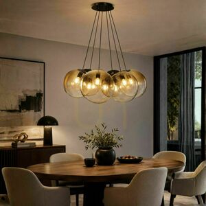 Závesné svietidlo s.luce Orb Cluster, zlaté, 7 × E27, sklo a kov, Ø 40 cm 0 Závesné svietidlo s.luce Orb Cluster, zlaté, 7 × E27, sklo a kov, Ø 40 cm small 0
