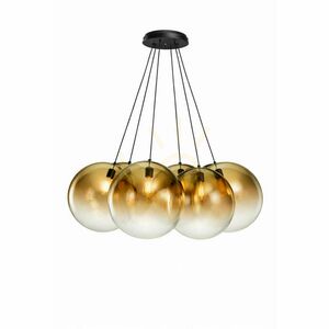 Závesné svietidlo s.luce Orb, 7× E27, priehľadné sklo, Ø 50 cm small 3