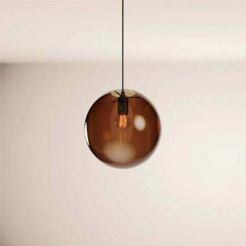 Skontrolujte Sklenený luster s.luce Orb, hnedý, 13 × E27, Ø 30 cm