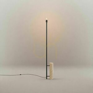 Stojaca lampa s.luce Echos, travertín, hnedá, 188 cm, E27 small 1