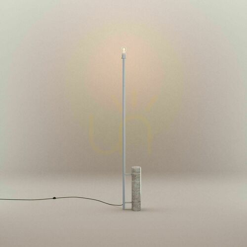 Skontrolujte Stojaca lampa s.luce Cruet, dymové sklo, travertín, 190 cm, E27