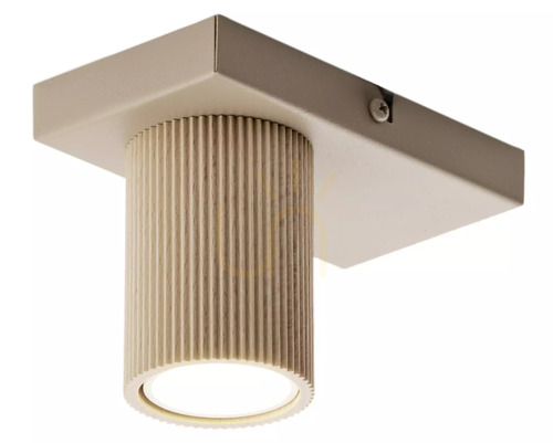 Skontrolujte Stropné svietidlo Sigma OPTIC WOOD S1 teplá béžová / drevo 41884 – 1xGU10 max 10W LED, lakovaná oceľ, bukové drevo, 15,5x8x11 cm, IP20