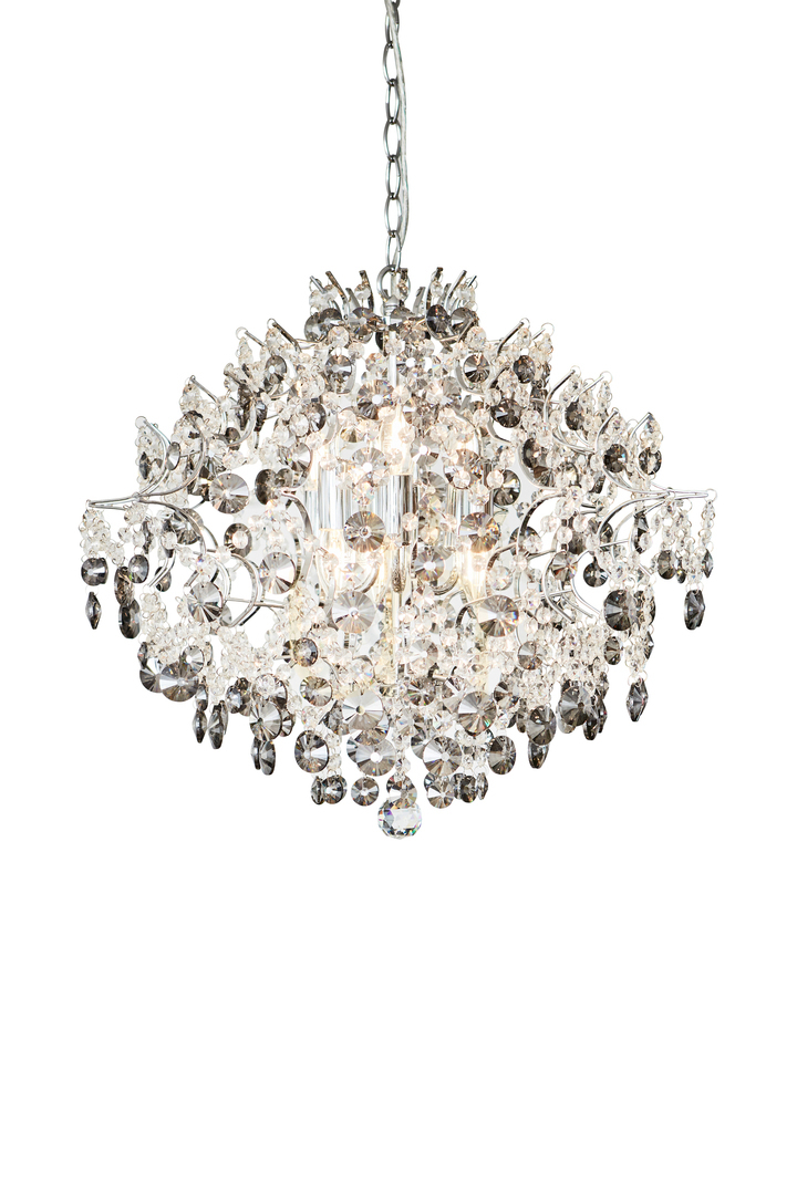 Skontrolujte Luster Markslojd Hidden Gem 6xE14 chróm transparentný dymový 56 cm 107415 Luster Markslojd Hidden Gem 6xE14 chróm transparentný dymový 56 cm 107415