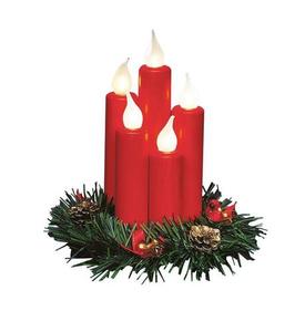 LED stolná dekorácia Markslojd HANNA červená drevená 20 cm 704017 small 1
