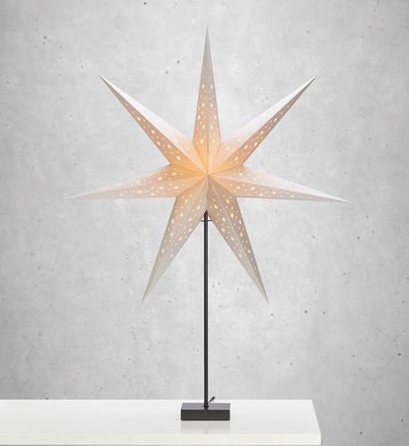 Skontrolujte Vianočná papierová hviezda Markslojd Solvalla Tablestar strieborná 100 cm 704453