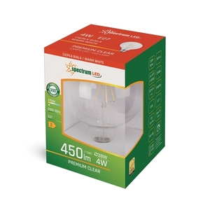 Číre spektrum LED Glob G95 Cog E27, 230 V, 4 W, WW small 1